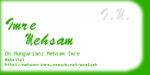 imre mehsam business card